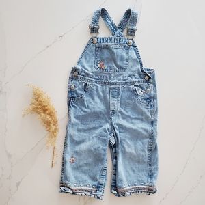3T vintage Gap embroidered denim overalls